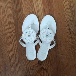White Jack Rogers Sandals